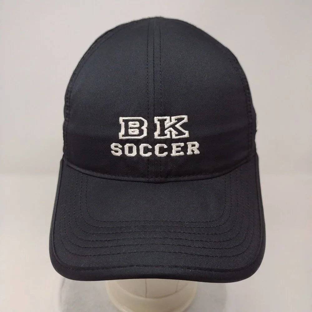 BK Soccer Strapback Hat Black OSFM Embroidered Nike Featherlight